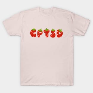 Strawberry CPTSD Lettering T-Shirt